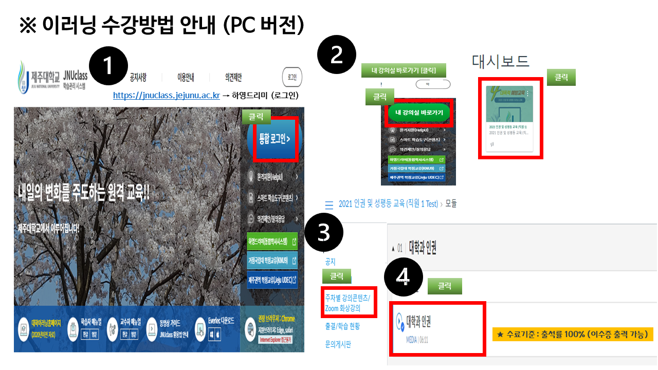 2021 인권 및 성평등 교육(이러닝) 이수 안내